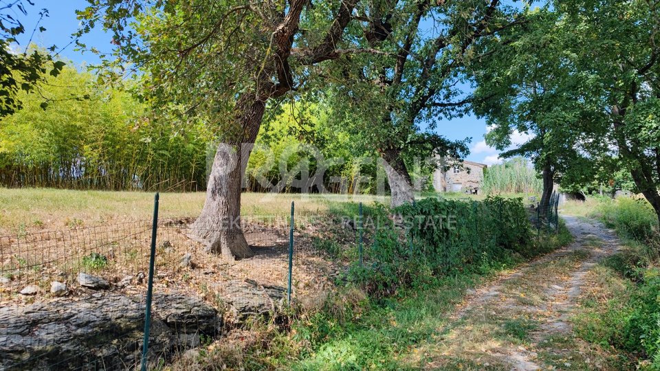 Istra, Buzet, kamena kuća s građevinskim zemljištem