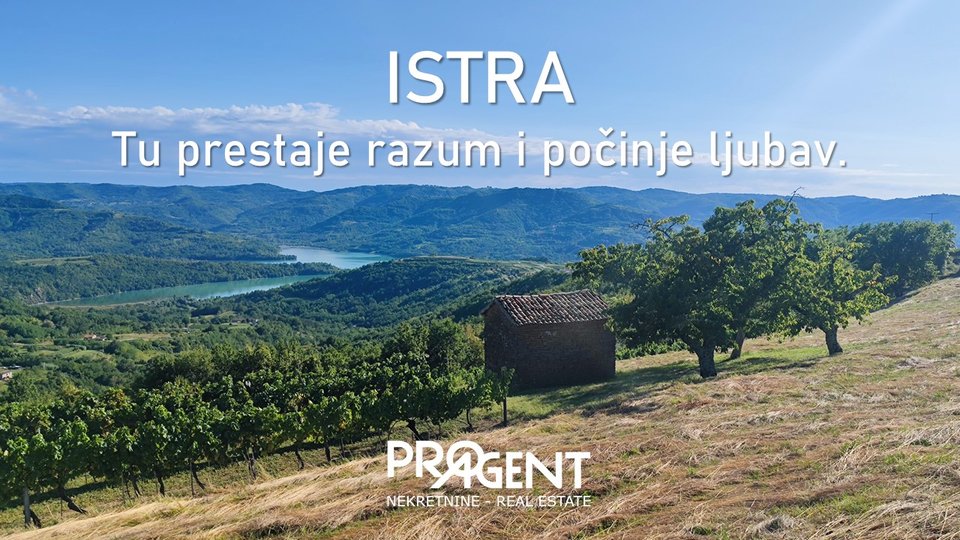 Istra, Buzet, Vrh, građevinsko zemljište na atraktivnoj lokaciji