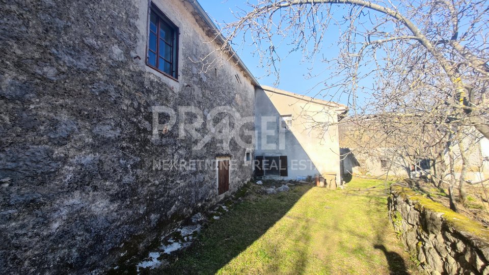 Istria, Roč, old stone house in a row