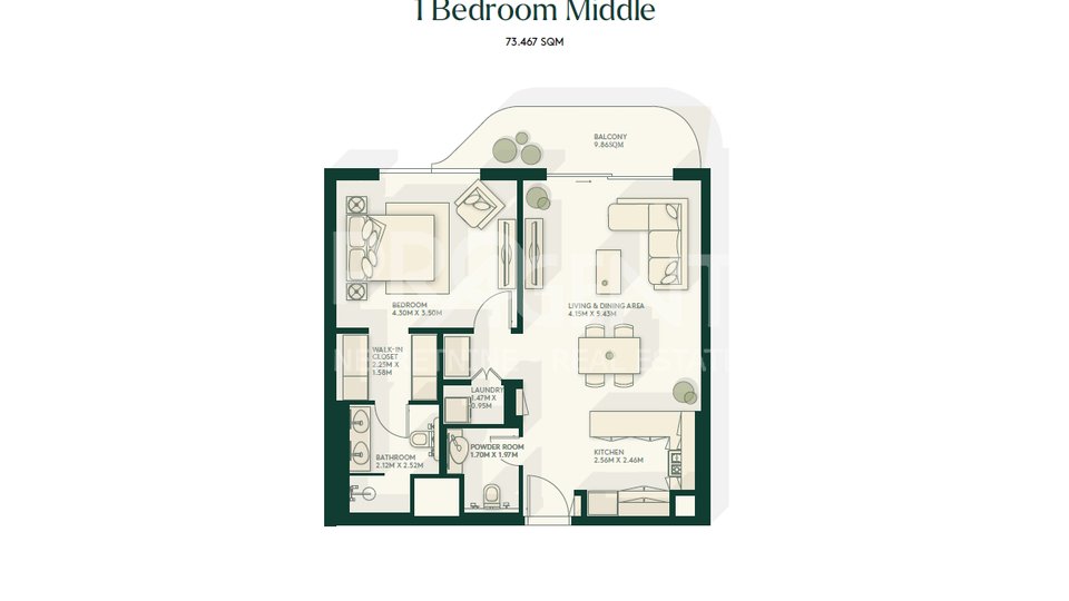 Appartamento, 74 m2, Vendita, Abu Dhabi
