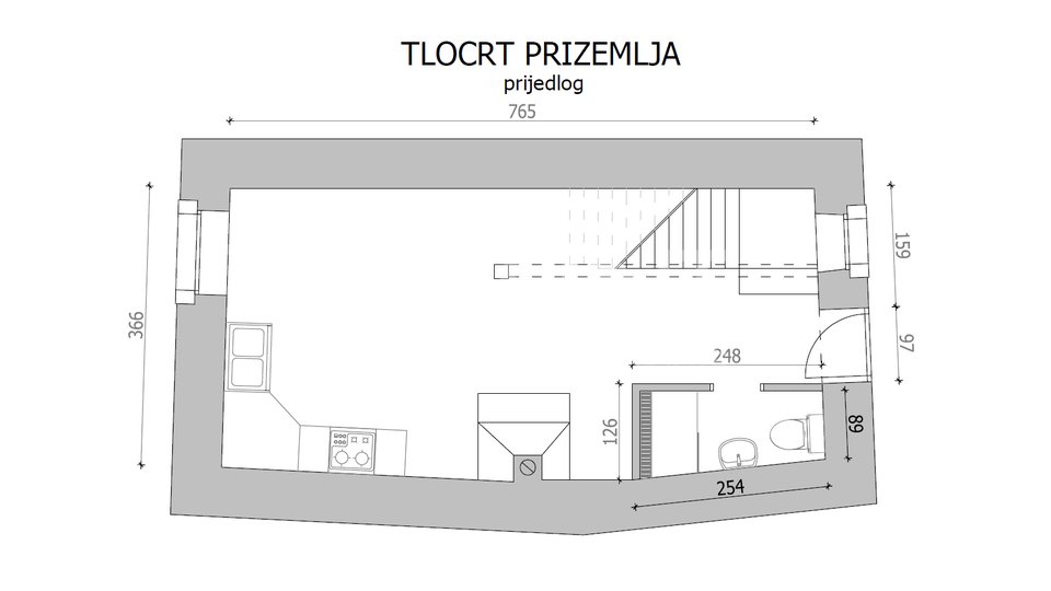 ISTRIEN, BUZET, DEKORIERTES STEINHAUS, ZU VERKAUFEN