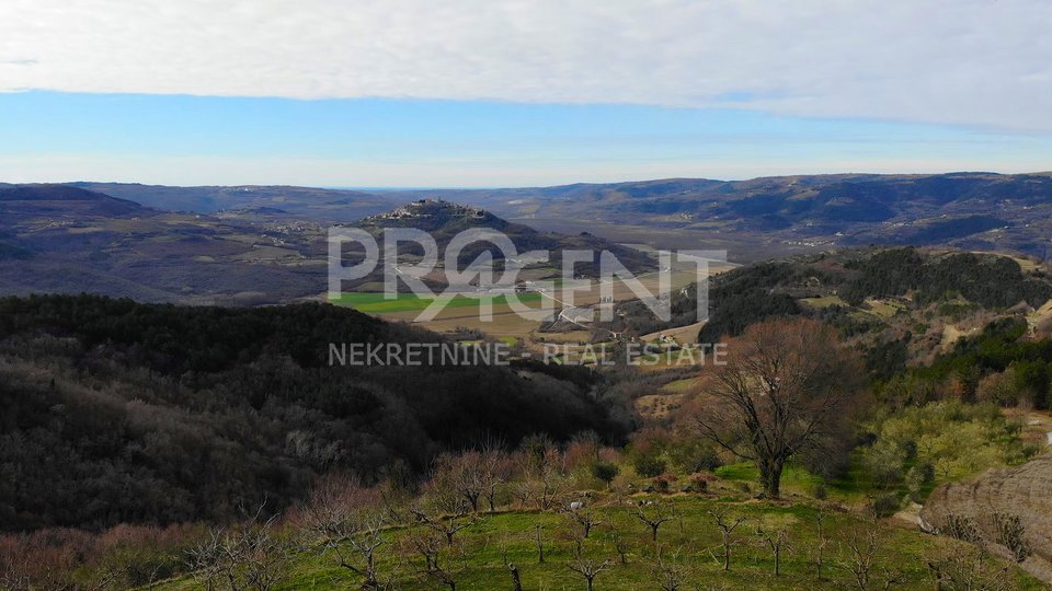 Unique building plot with a beautiful view of Motovun
