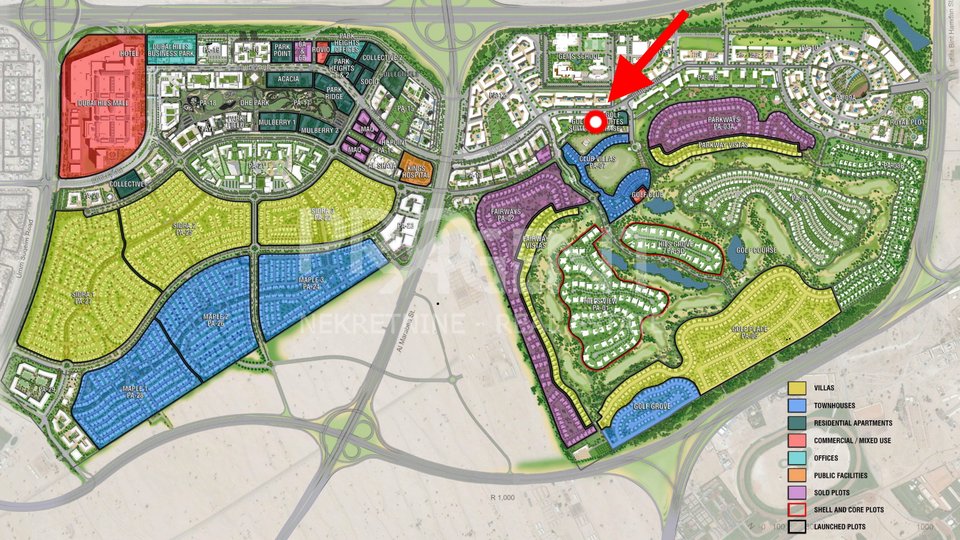 Dubai Hills, GOLFVILLE, two bedroom apartment in a golf resort
