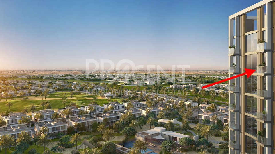 Dubai Hills, GOLFVILLE, two bedroom apartment in a golf resort