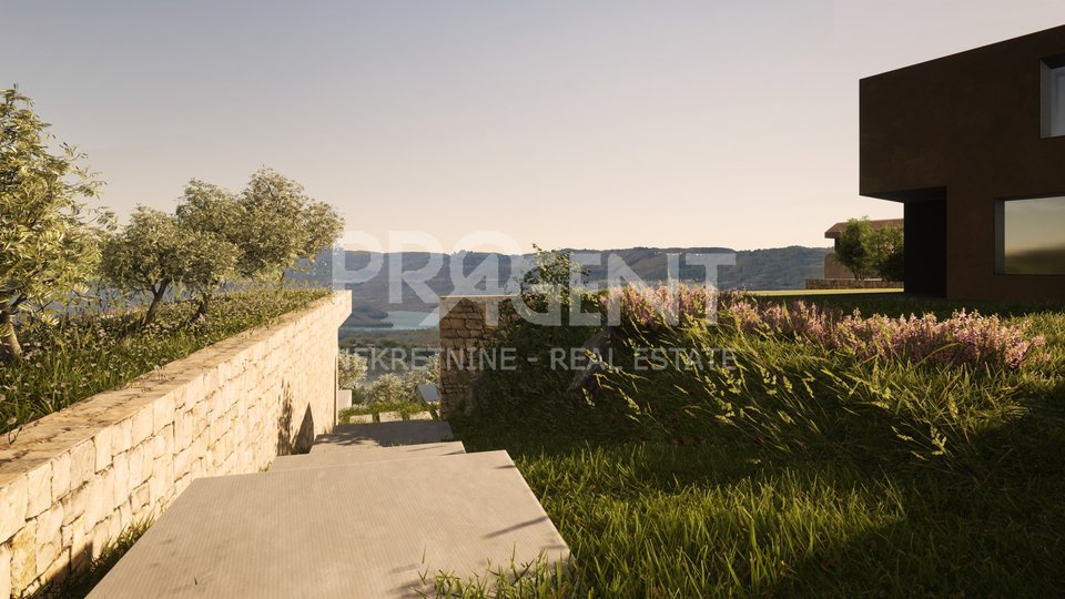 Istra, Buzet, Vrh, građevinsko zemljište na atraktivnoj lokaciji